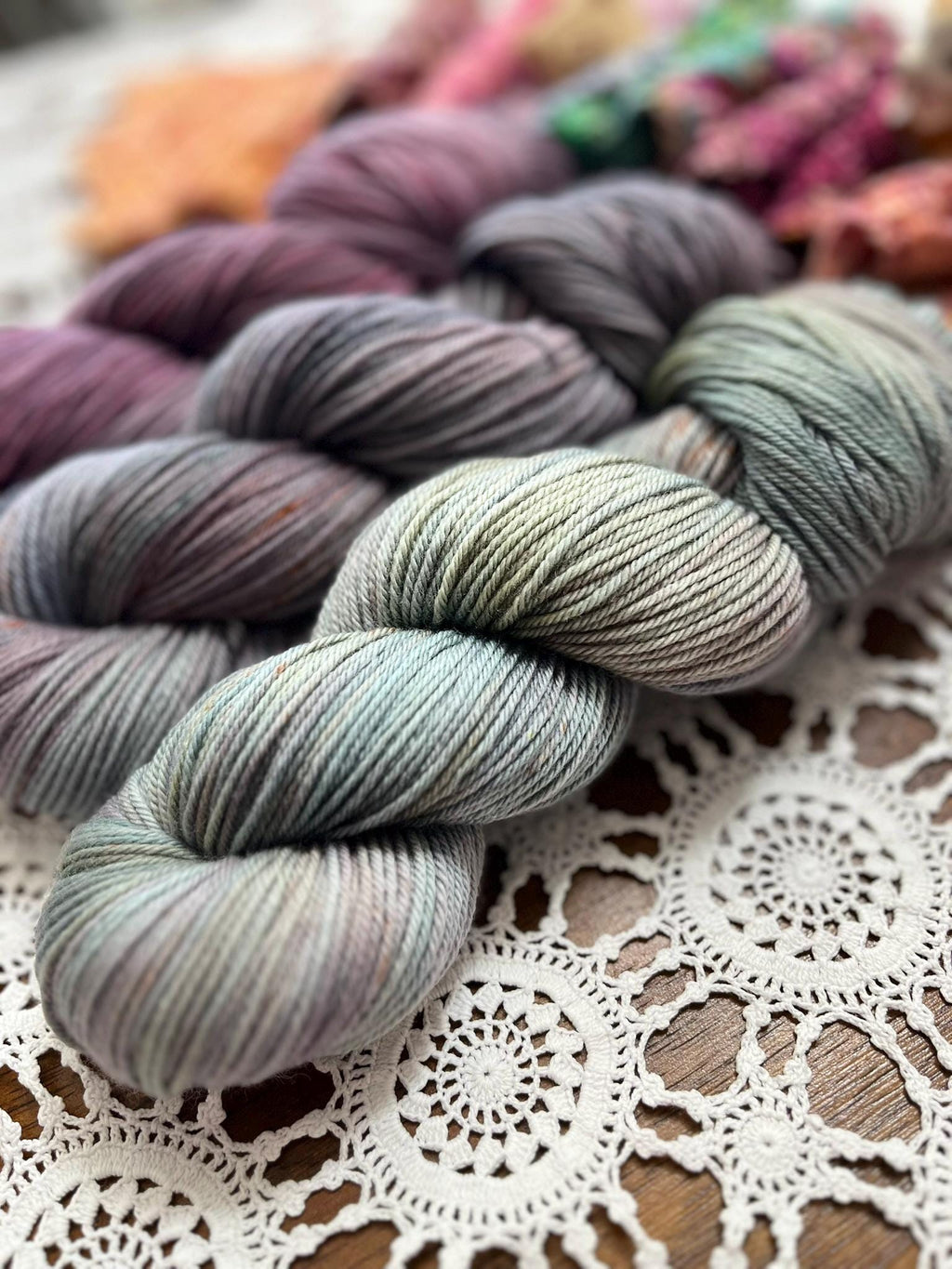 Mermaids Keep Fade Pack – 3 x 100g Skeins Hand Dyed Merino Yarn, 8ply, 675m, 75% Merino 25% Nylon