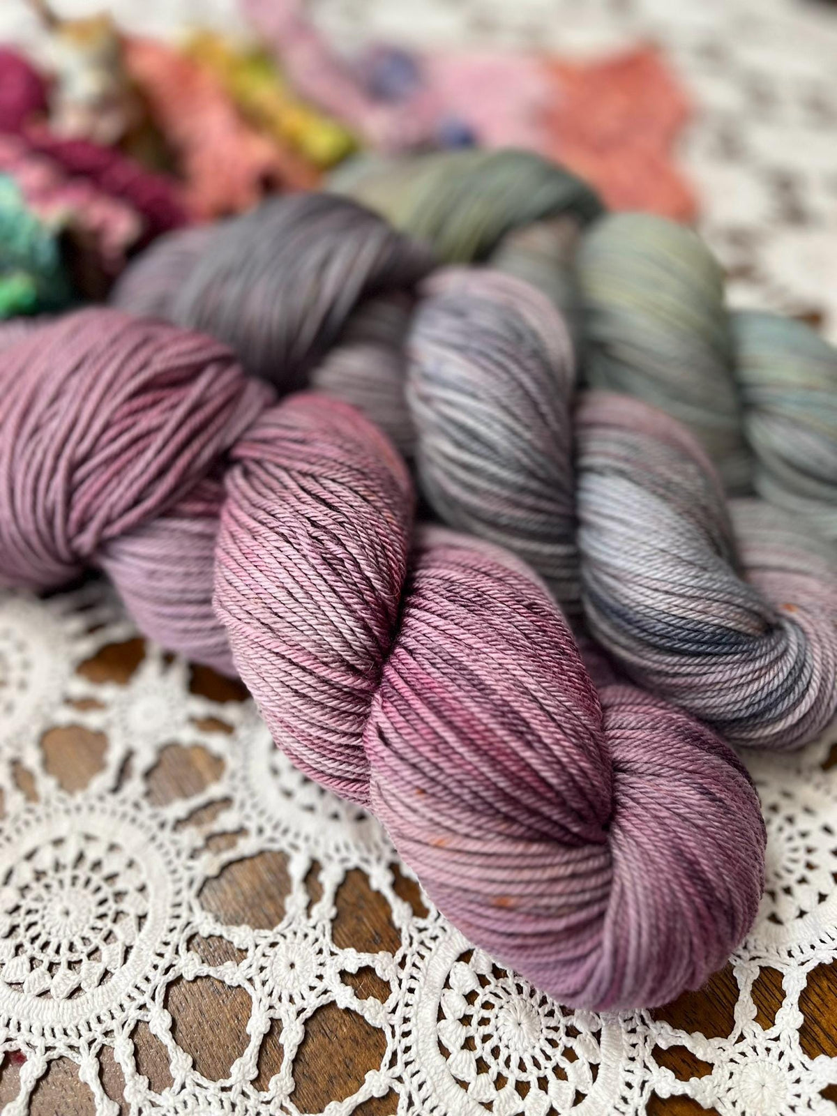 Mermaids Keep Fade Pack – 3 x 100g Skeins Hand Dyed Merino Yarn, 8ply, 675m, 75% Merino 25% Nylon