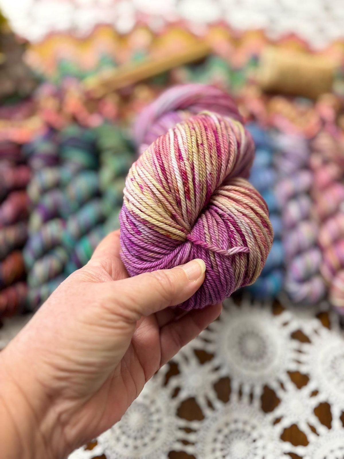Mermaids Keep Deluxe Pack – 12 Mini Skeins + 100g Skein Hand Dyed Merino, 8ply, 752m, 75% Merino 25% Recycled Nylon