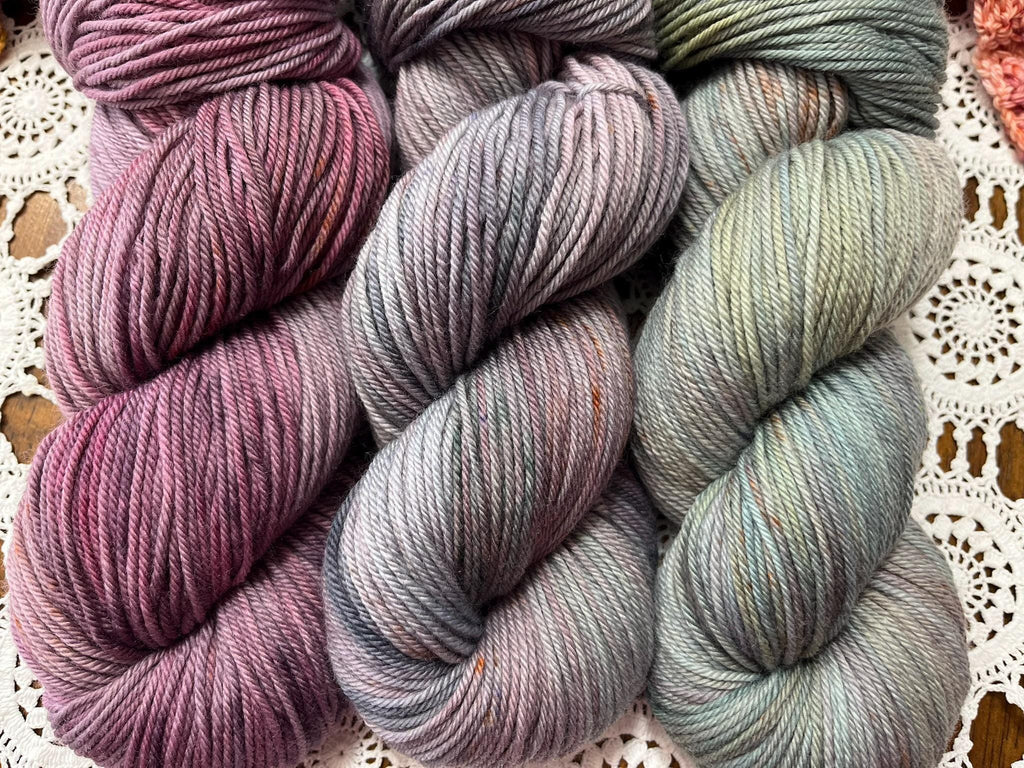 Mermaids Keep Fade Pack – 3 x 100g Skeins Hand Dyed Merino Yarn, 8ply, 675m, 75% Merino 25% Nylon