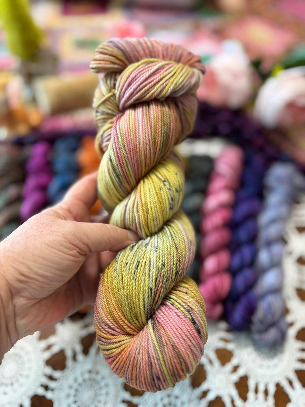 Hallowed Deluxe Blanket Bits Pack – 12 Mini Skeins + 100g Skein Hand Dyed Merino, 8ply, 752m, 75% Merino 25% Nylon