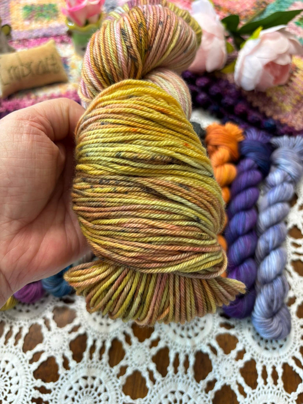 Hallowed Deluxe Blanket Bits Pack – 12 Mini Skeins + 100g Skein Hand Dyed Merino, 8ply, 752m, 75% Merino 25% Nylon