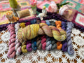 Hallowed Deluxe Blanket Bits Pack – 12 Mini Skeins + 100g Skein Hand Dyed Merino, 8ply, 752m, 75% Merino 25% Nylon