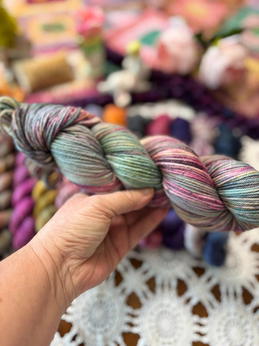 Hallowed Deluxe Blanket Bits Pack – 12 Mini Skeins + 100g Skein Hand Dyed Merino, 8ply, 752m, 75% Merino 25% Nylon