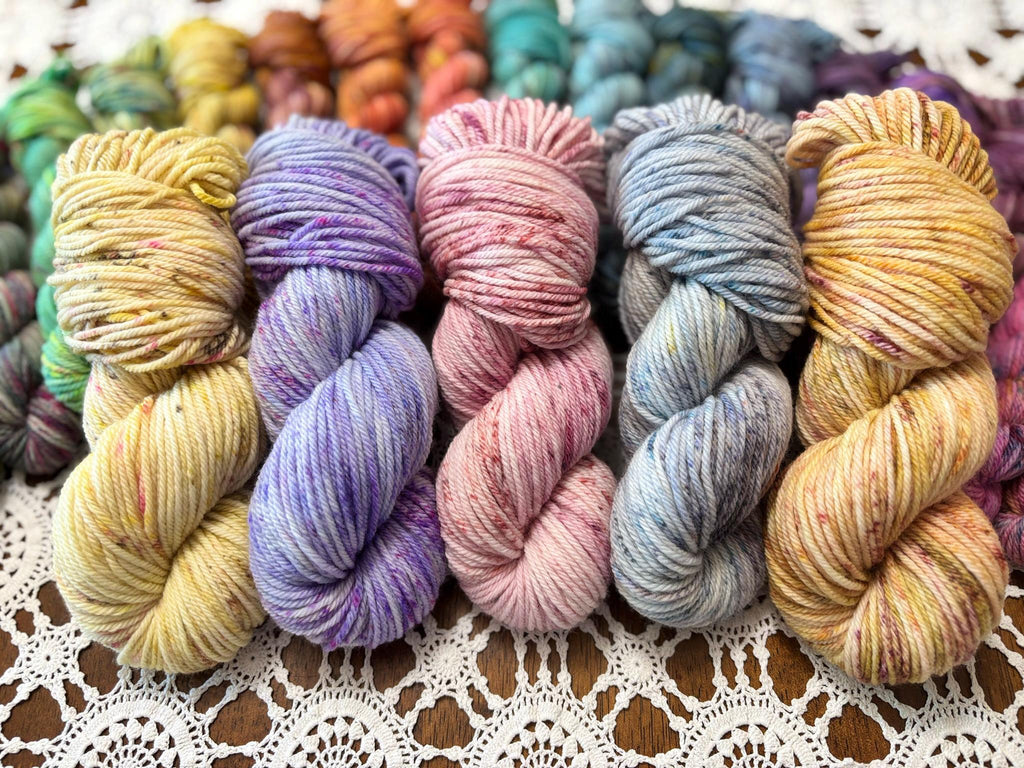 Colour Pop Mega Blanket Bits Deluxe Pack – 20 Mini Skeins + 5 x 50g Skeins Hand Dyed Merino, 8ply, 752m, 75% Merino 25% Nylon