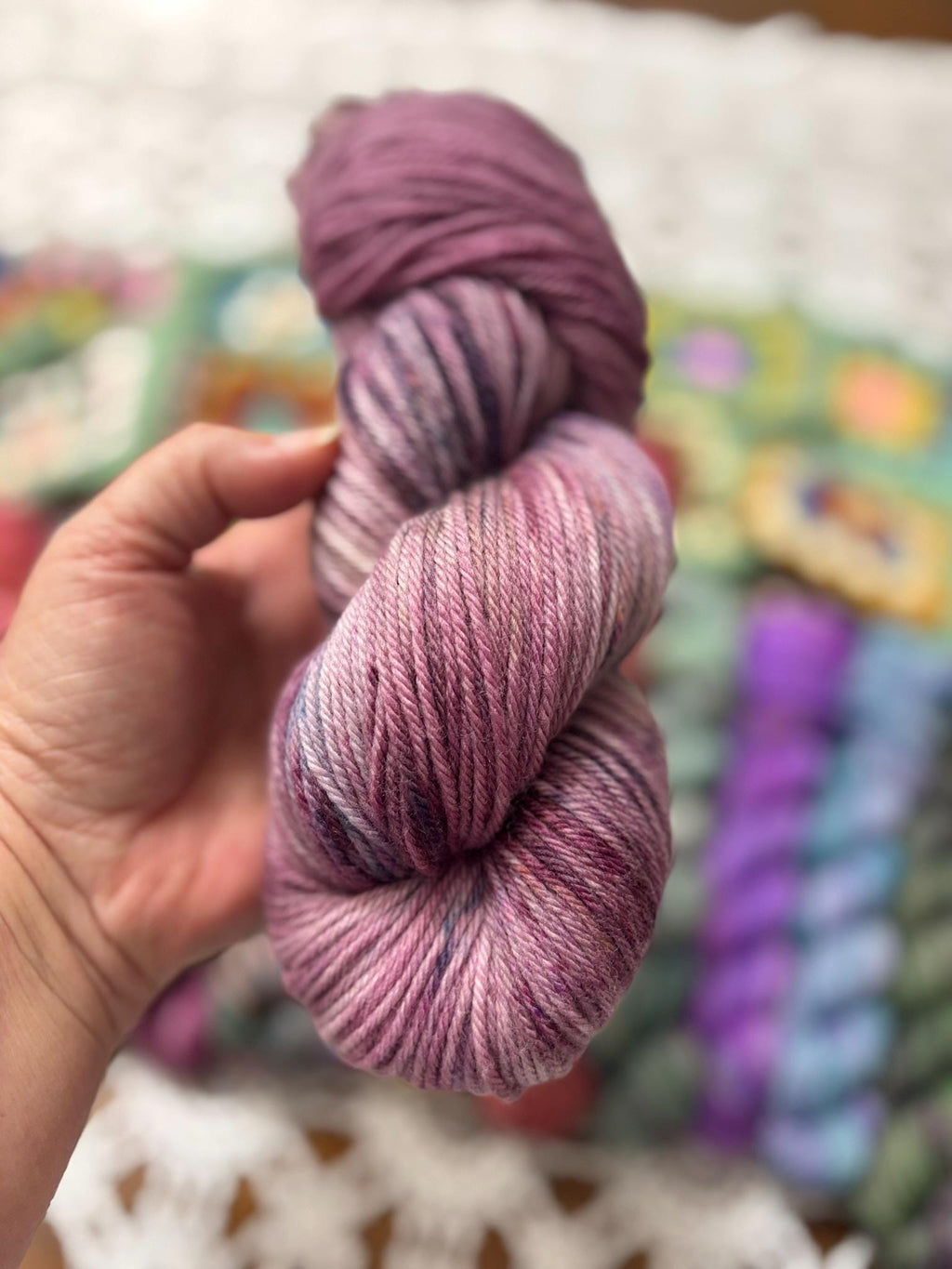 Colour Pop Blanket Bits Deluxe Pack – 15 Mini Skeins + 100g Skein Hand Dyed Merino, 8ply, 910m, 75% Merino 25% Nylon