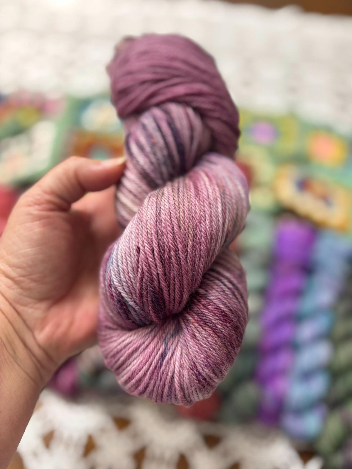 Colour Pop Blanket Bits Deluxe Pack – 15 Mini Skeins + 100g Skein Hand Dyed Merino, 8ply, 910m, 75% Merino 25% Nylon