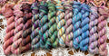 Mermaids Keep Deluxe Pack – 12 Mini Skeins + 100g Skein Hand Dyed Merino, 8ply, 752m, 75% Merino 25% Recycled Nylon