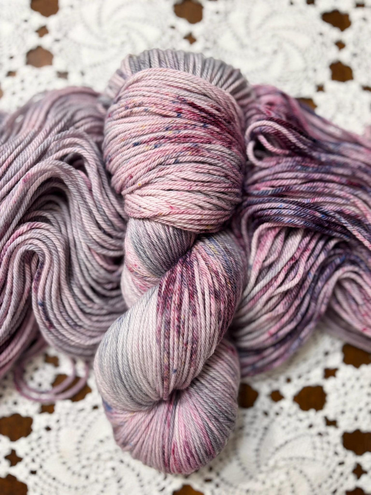 Lady Grey – 1 x 100g Skein Hand Dyed Merino Yarn, 8ply, 225m, 75% Merino 25% Nylon