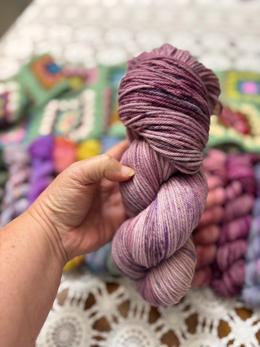Colour Pop Blanket Bits Deluxe Pack – 15 Mini Skeins + 100g Skein Hand Dyed Merino, 8ply, 910m, 75% Merino 25% Nylon