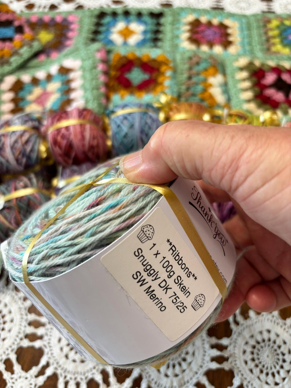 Colour Pop Blanket Bits Deluxe Cake Pack – 15 Mini Skeins + 100g Skein Hand Dyed Merino, 8ply, 910m, 75% Merino 25% Nylon