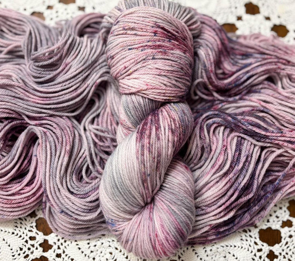 Lady Grey – 1 x 100g Skein Hand Dyed Merino Yarn, 8ply, 225m, 75% Merino 25% Nylon